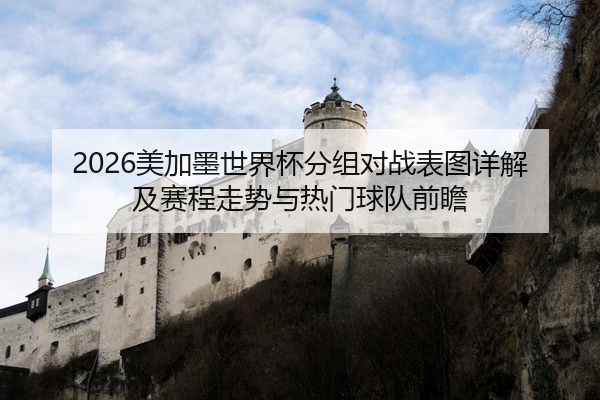 2026美加墨世界杯分组对战表图详解及赛程走势与热门球队前瞻